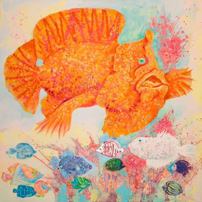 Картина на холсте золотая рыбка