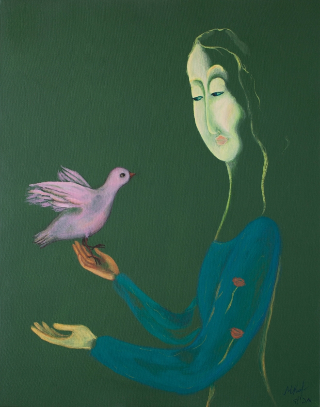 Картина Девушка с птицей