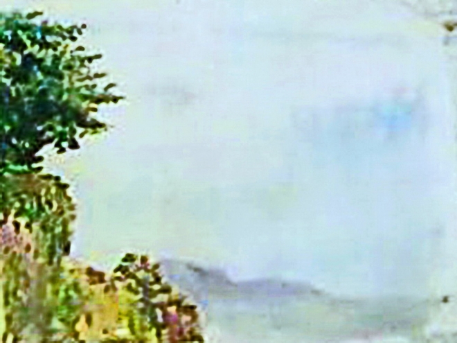 Картина акварелью Сочи 1997