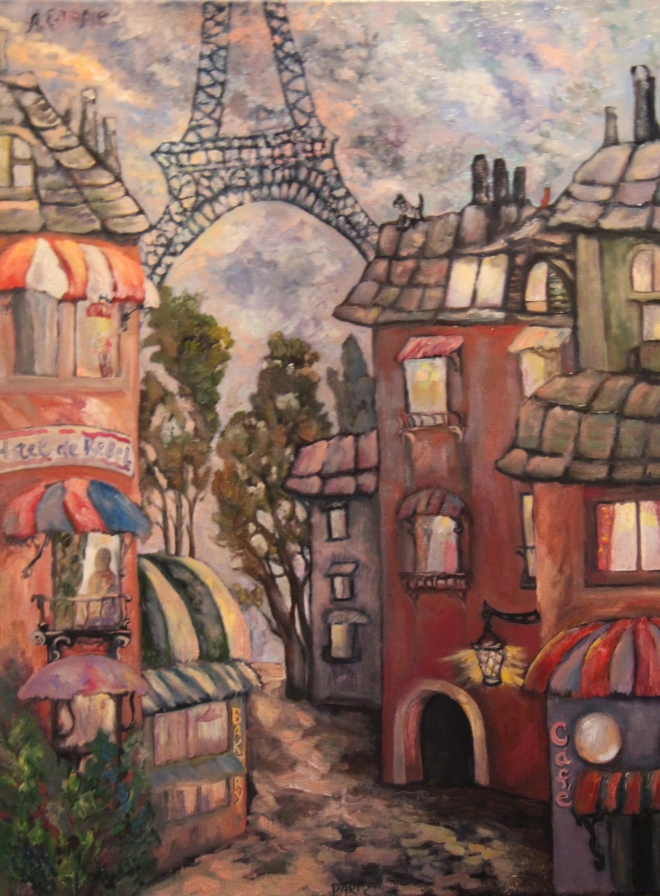 Картина маслом на холсте Париж, 20 век начинается.