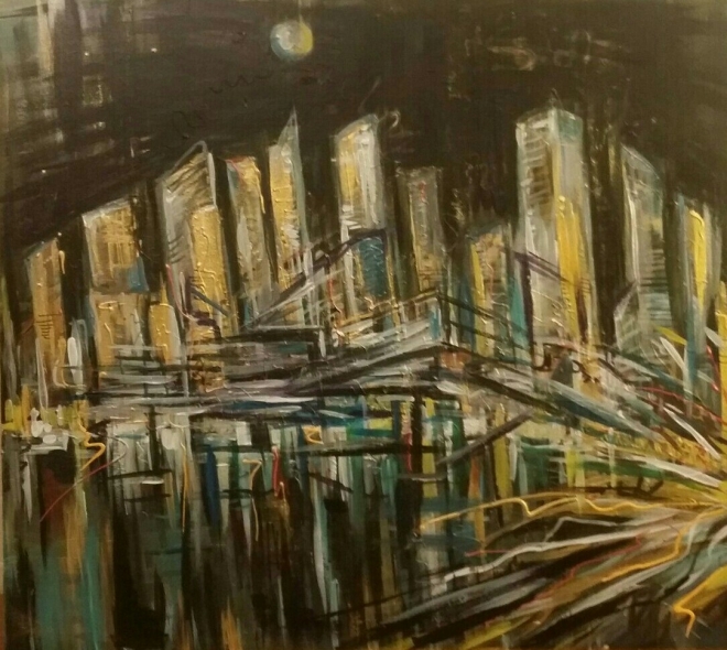 Картина Ночной город