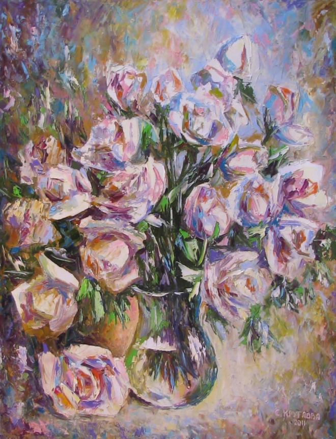 Картина маслом на холсте Миражи роз