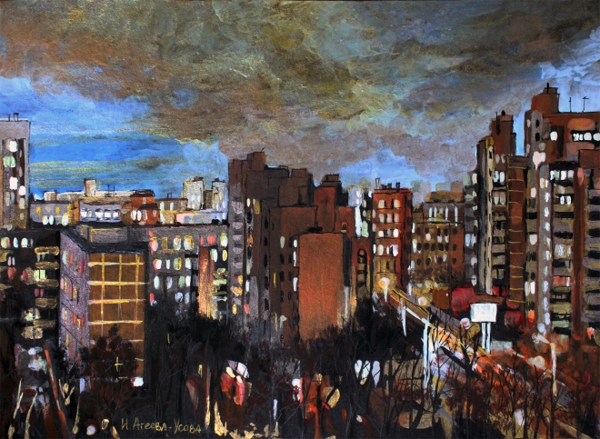 Картина "Огни города"