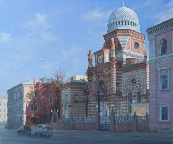 Картина маслом на холсте Большая хоральная синагога