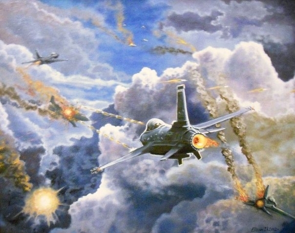 Картина маслом Воздушный бой