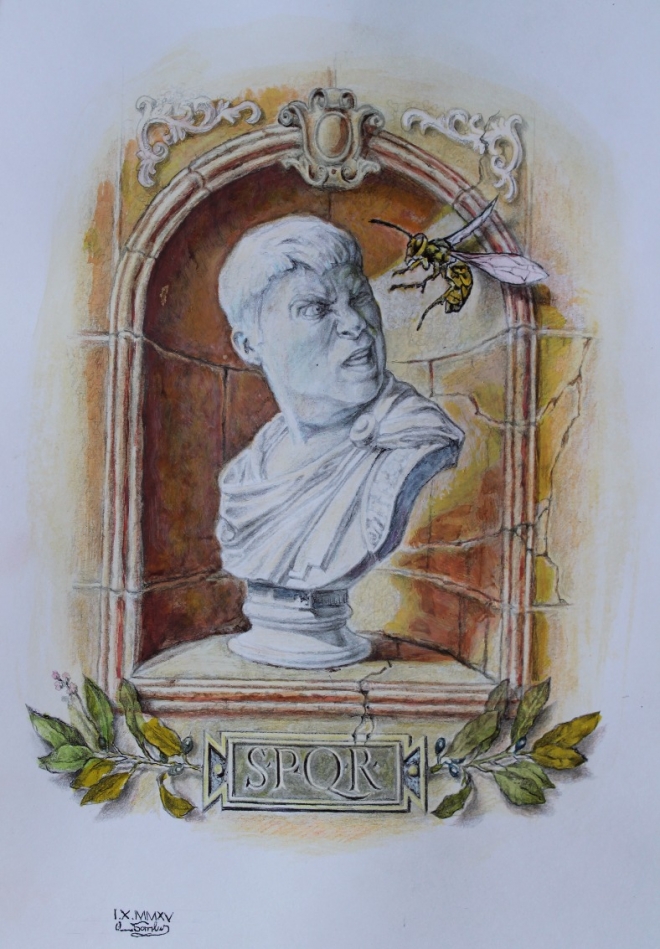 Картина Автопортрет с осой,или финальная сцена крушения римской империи