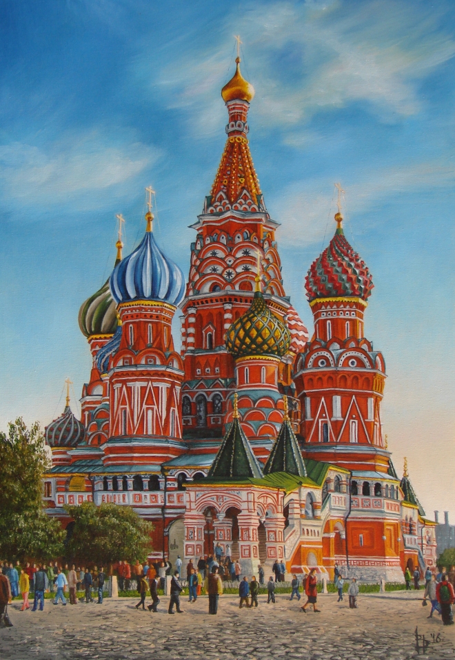 Картина маслом Храм Василия Блаженного