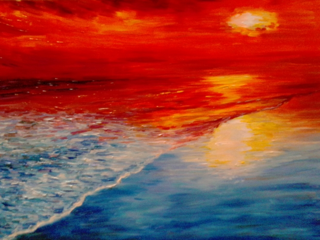 Картина Закат над морем