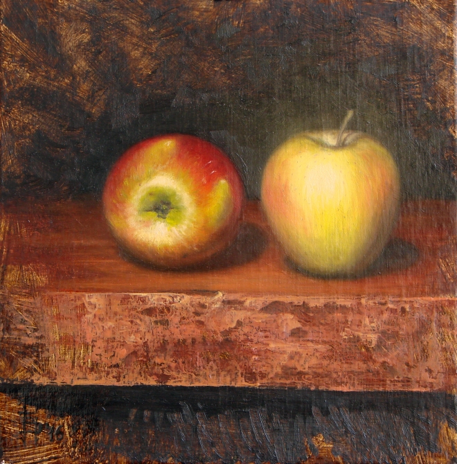 Картина маслом Два яблока