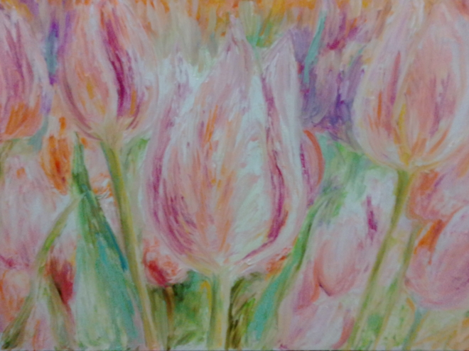 Картина Розовые тюльпаны