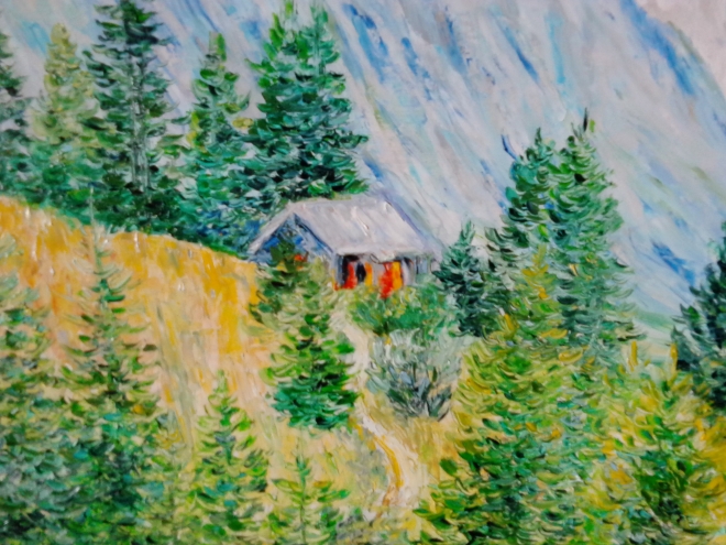 Картина Домик в горах