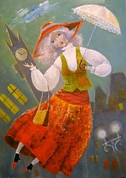 Картина на холсте Мери Поппинс.