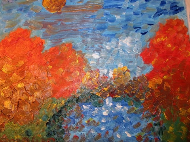 Картина маслом Багряная осень