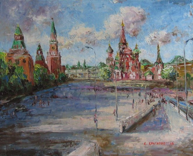 Картина маслом Кремлевские куранты