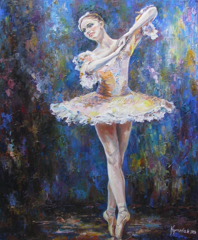 Картина маслом Балерина в танце