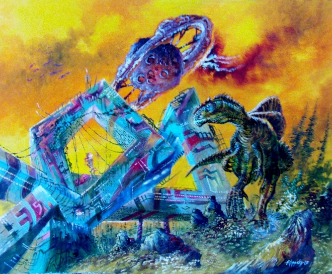 Картина маслом Ловцы астероидов.