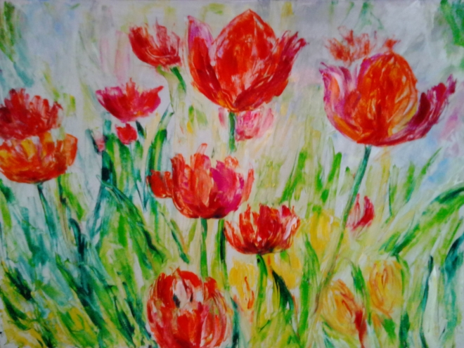 Картина Красные тюльпаны