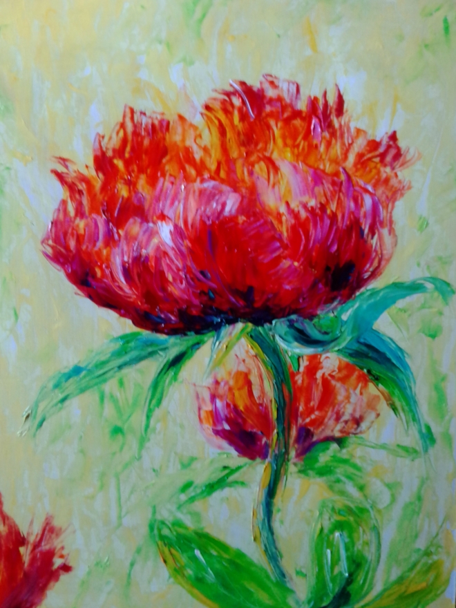 Картина Красная хризантема