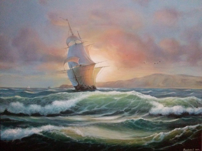 Картина маслом на холсте Море