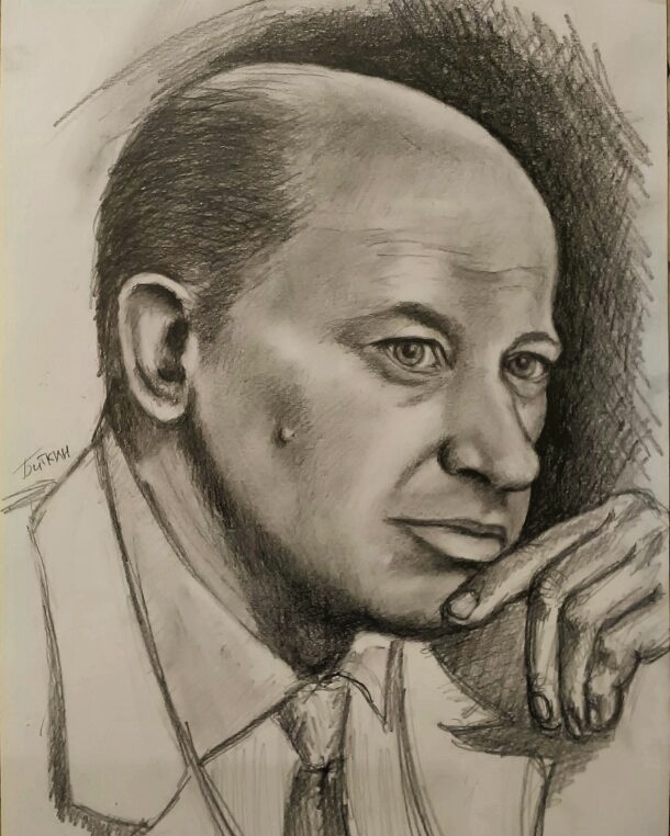 Картина Портрет мужчины,  карандашом.