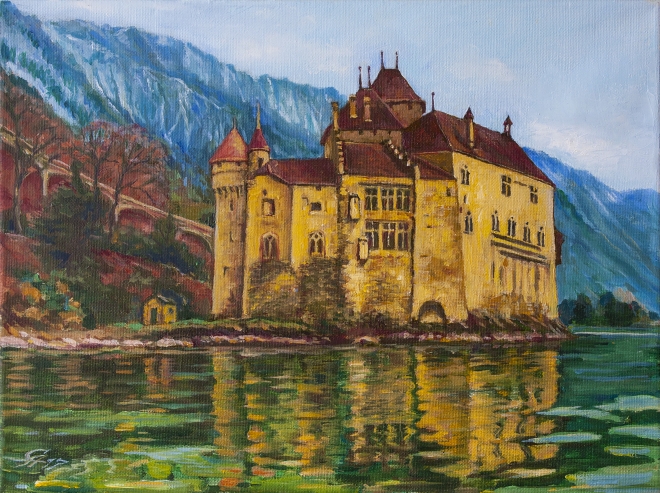 Картина маслом на холсте Старинный замок
