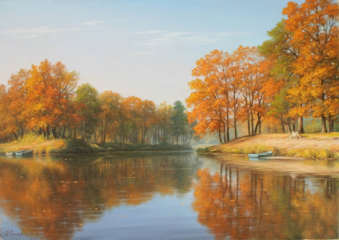 Картина маслом Осенний пейзаж