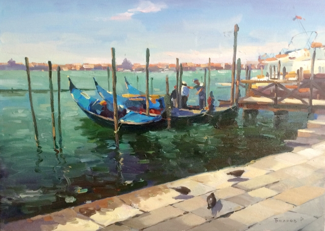 Картина маслом " Воспоминание о Венеции "