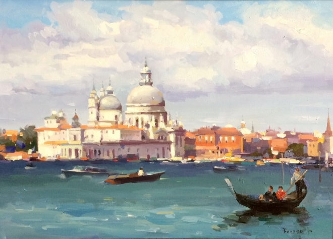 Картина маслом Венеция - где солнце и вода