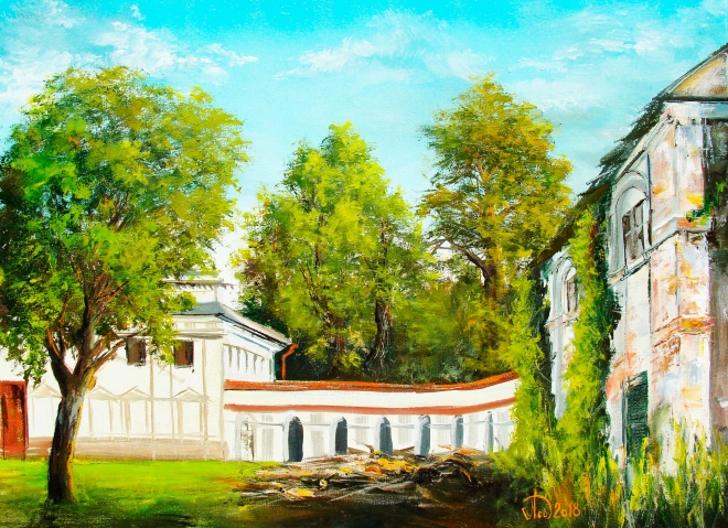 Картина маслом на холсте Поместье в Слубицах