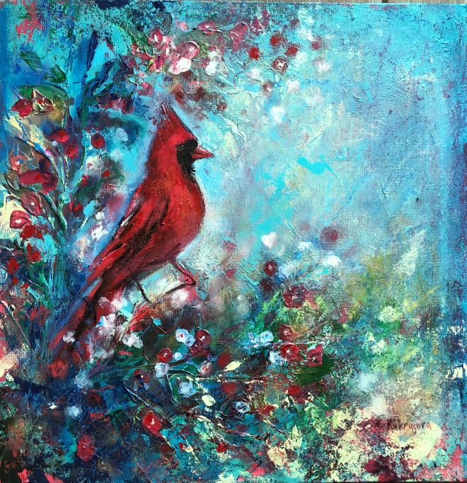 Картина на холсте Птица кардинал