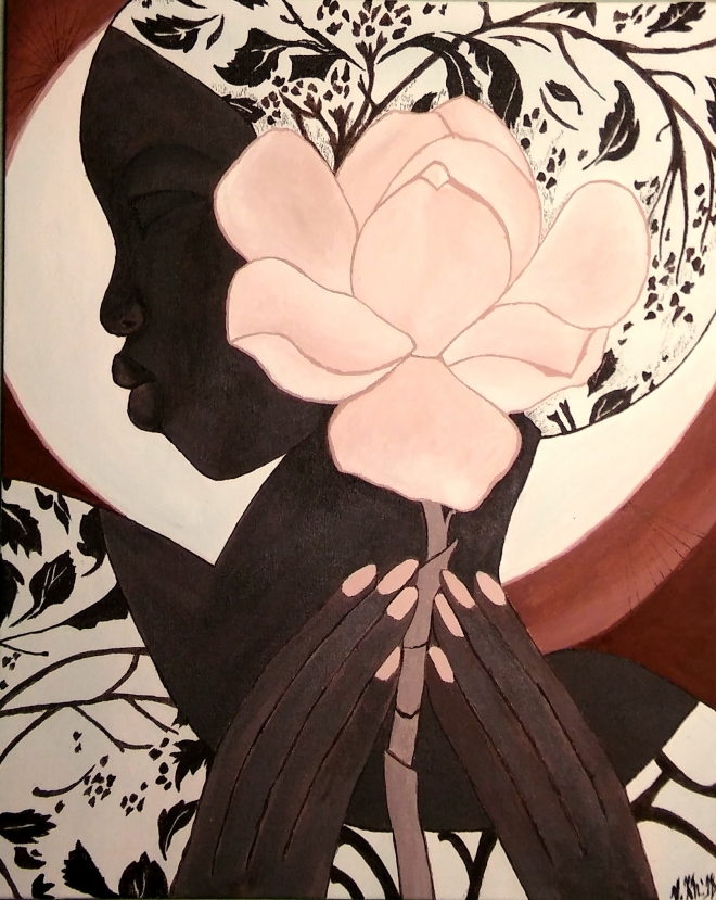 Картина портрет на холсте Magnolia