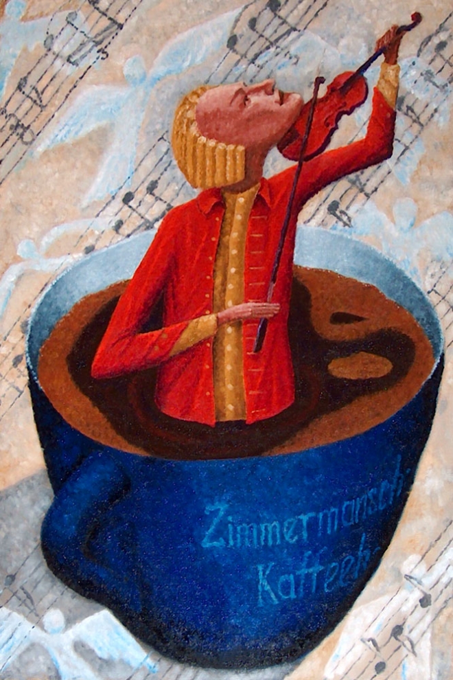 Картина маслом "Любитель кофе 1732"