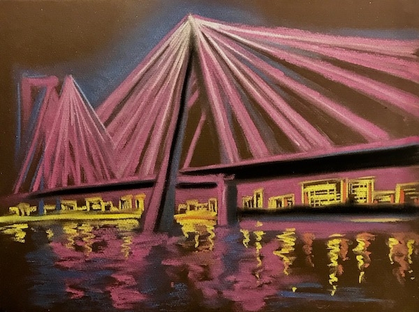 Картина Мост. Иллюминация.