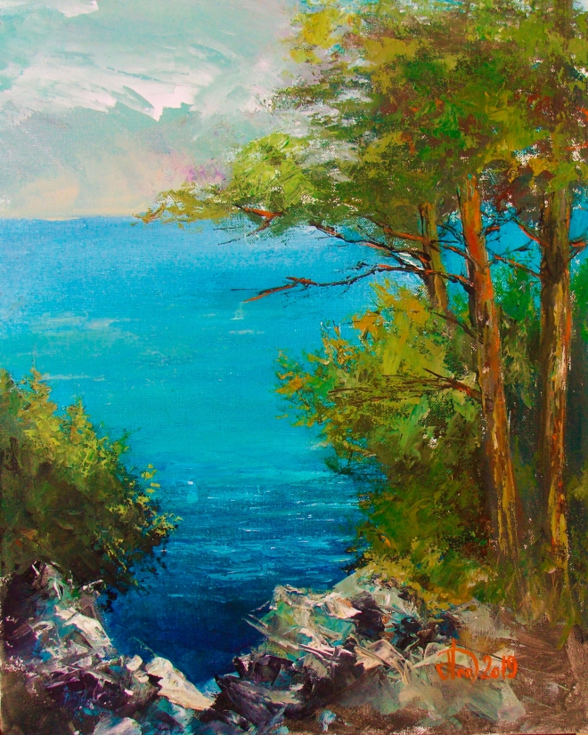 Картина маслом на холсте Крымский берег