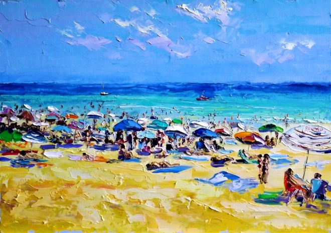 Картина маслом Море солнце пляж