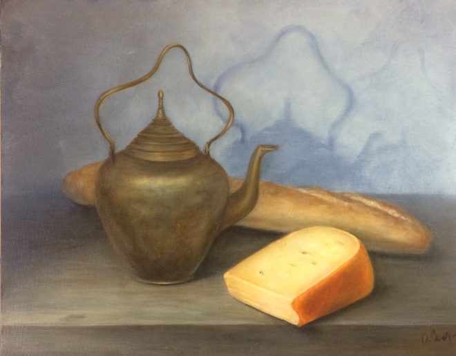 Картина маслом Натюрморт с голландским сыром