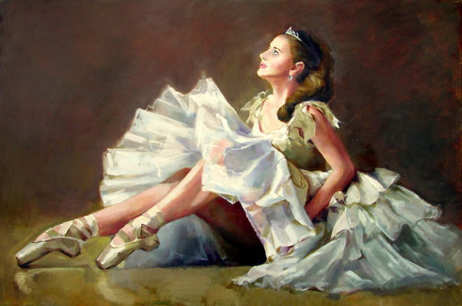 Картина маслом на холсте Балерина