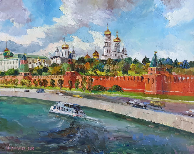 Картина маслом Москва Златоглавая