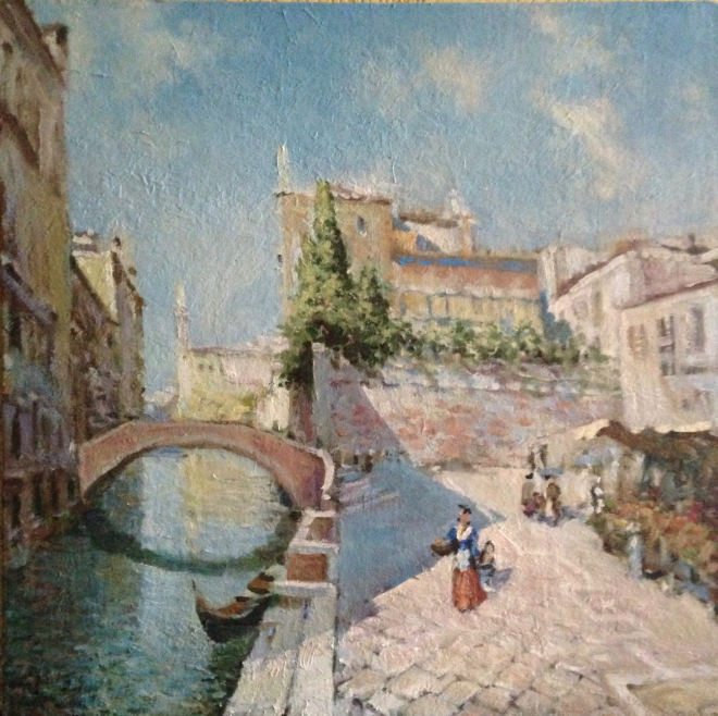 Картина маслом на холсте Старая Венеция