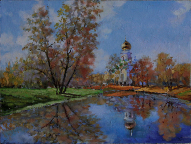 Картина маслом Пушкин  осень