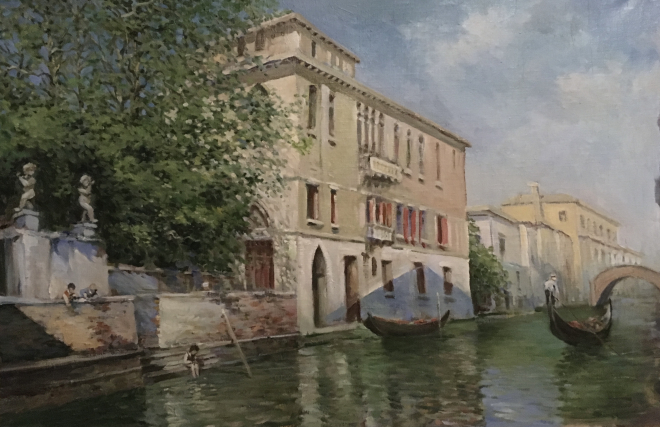 Картина маслом на холсте Старые мотивы  Венеции