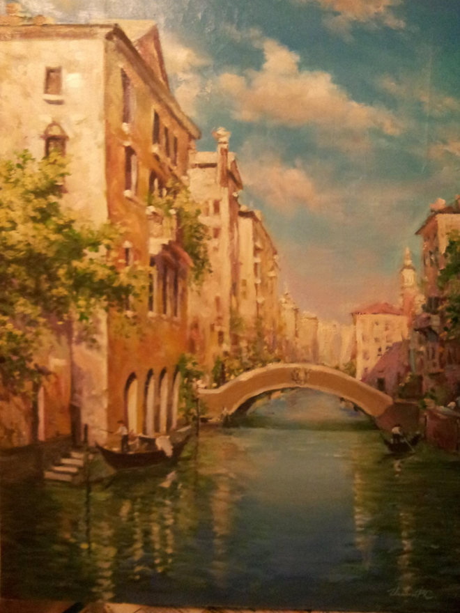 Картина маслом на холсте Знакомая Венеция