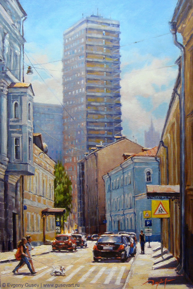 Картина маслом Борисоглебский переулок.
