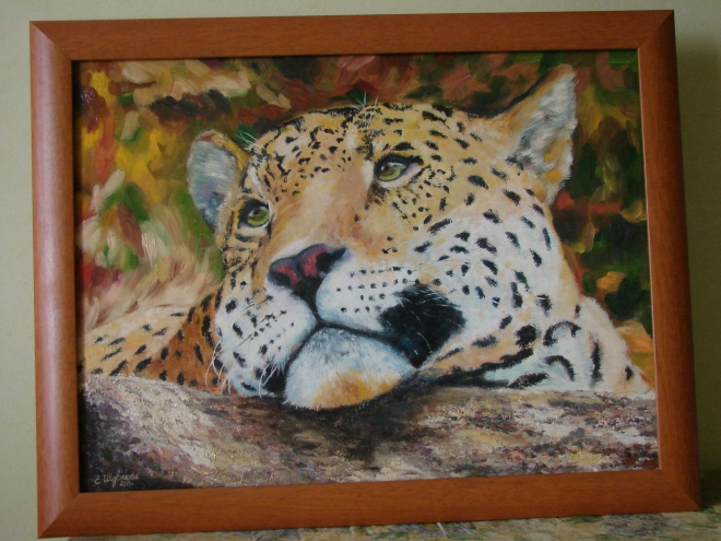 Картина маслом на холсте Леопард