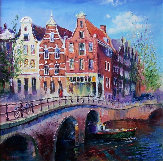 Картина маслом Амстердам