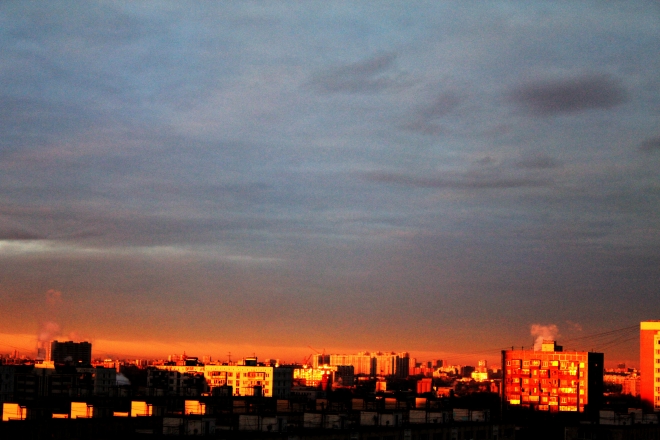 Картина Рассвет в Москве