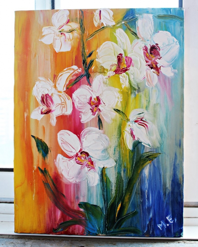 Картина маслом Орхидеи