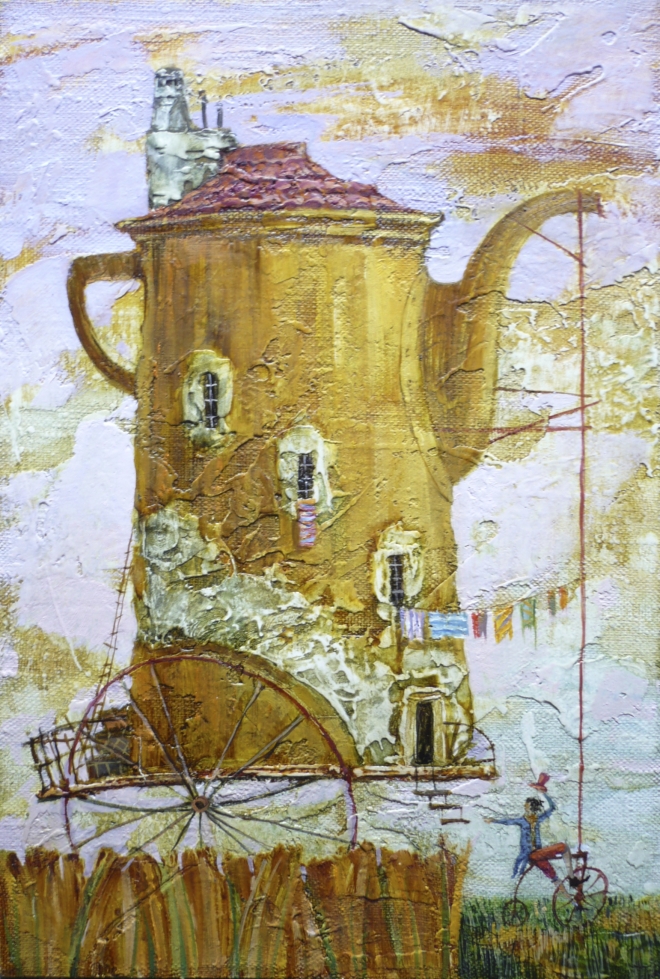 Картина маслом на холсте Чайник
