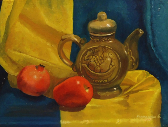 Картина маслом Натюрморт с чайником