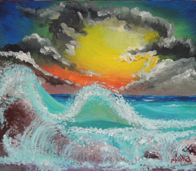 Картина на холсте картина "Большая волна"